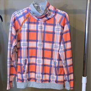Plaid Turtleneck Sweatshirt